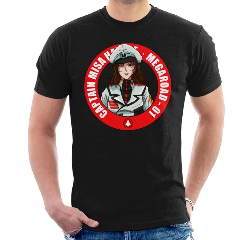 

New Printed Funny Captain Misa Megaroad 01 Macross Women's T-shirt Men's 100% Cotton Round-neck European Size XS-5XL Tee Shirts