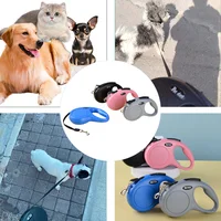 Pet Dog Leash for Small Medium Dogs Cats Walking Automatic Retractable Extending Puppy Solid Roulette Chihuahua Bulldog Supplies 6