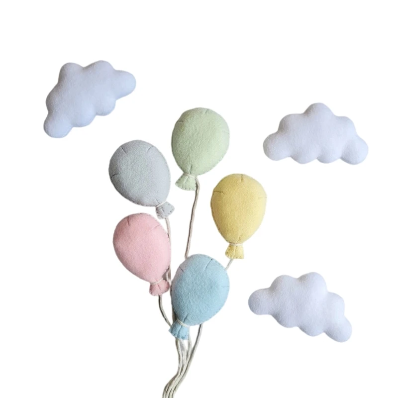 

Newborn Photography Props Felt Balloon/Cloud Posing Props Baby Photoshooting Props DIY Photo Backdrop Decors Shower Gift X90C