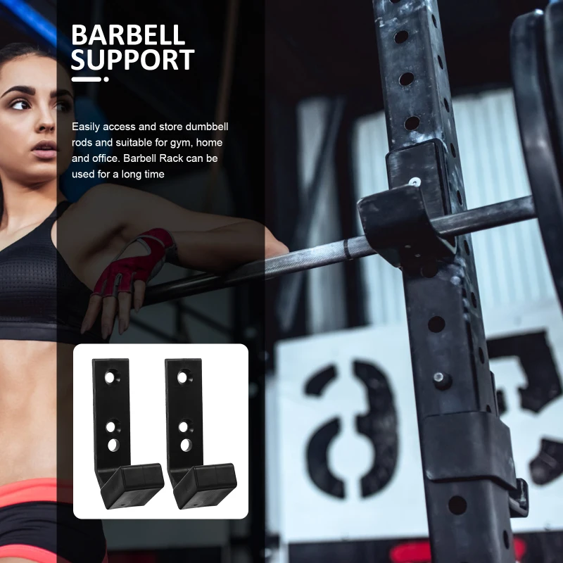 Description Picture 6 of item2 Pcs Barbell Stand Hangers Storage Household Rack Dumbbell Holder Hook Guitar Wall Mounted Support Fitness Equipment Rack