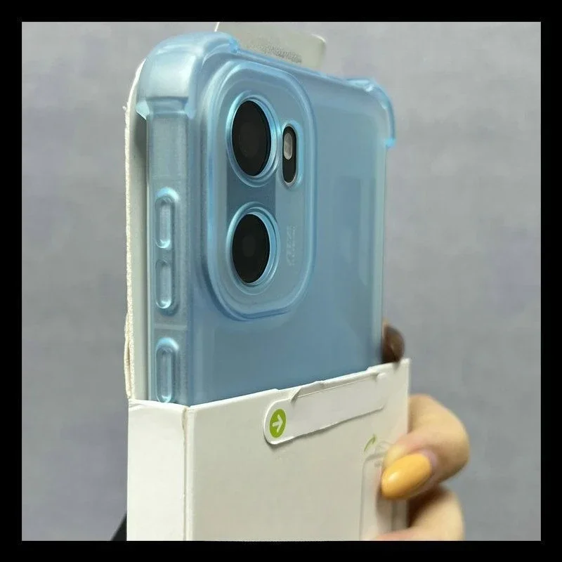Cool Summer Ice Mist Protector Flexible Phone Case - Stylish Point Square Silicone Back Cover