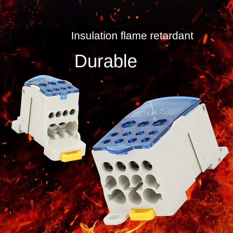 electrical wire connector One in multiple-out distribution box Din Rail Terminal Blocks junction box diverter UKK-80/160/250A Din Rail Distribution Box Din Rail Terminal Block Wire Connectors