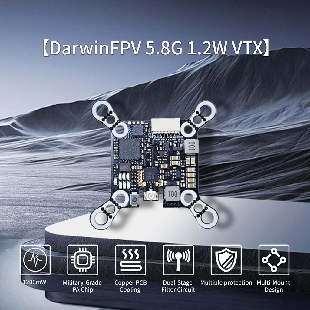 DarwinFPV 5,8G 40CH 1200mW Umschaltbarer Videosender 1,2W VTX Für Baby Ape / Pro / V2 FPV Quadcopter Für FPV Drohnen DIY – Detail 4