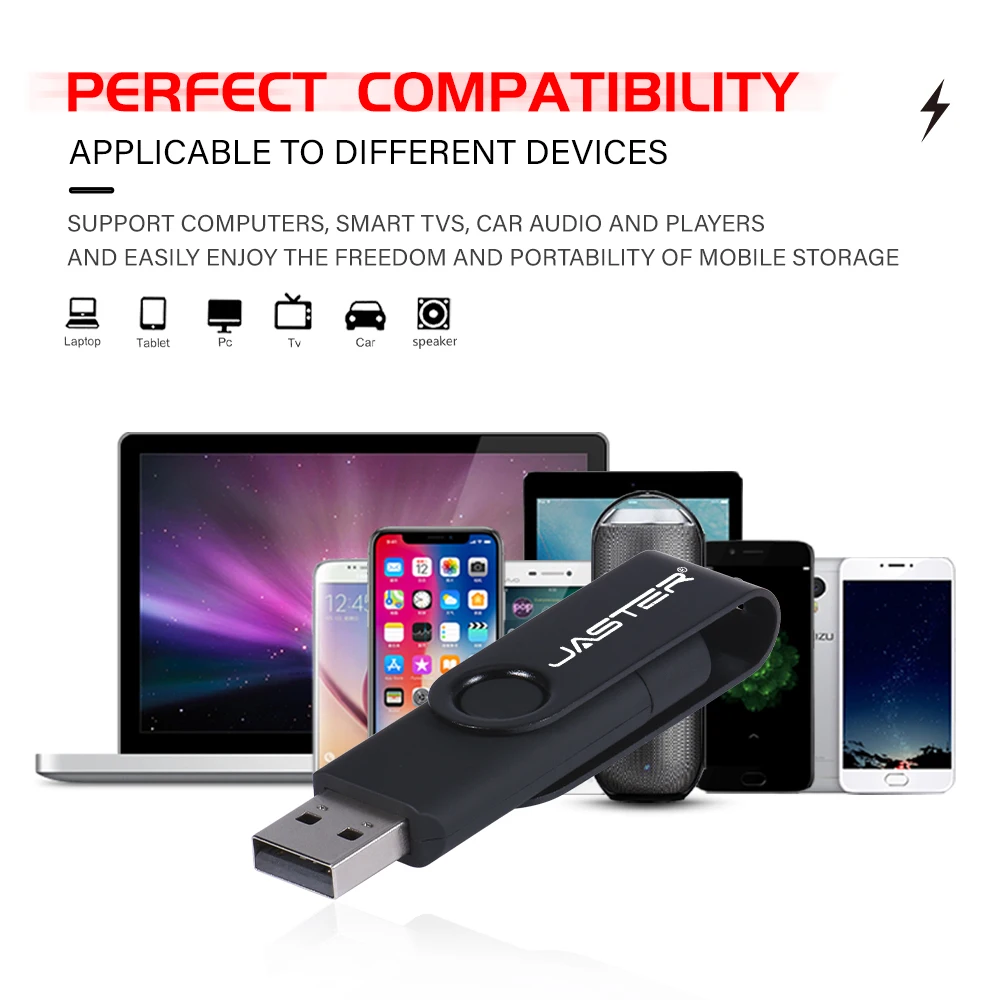 JASTER 고속 유형 C USB 플래시 드라이브 3.0 8GB 16GB 32GB 64GB 128GB 회전 Pendrive 컴퓨터 휴대 전화 이중 용도 U 스틱