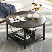 Coffee Tables for Living Room, Round Coffee Table, Small Coffee Table with Storage 1