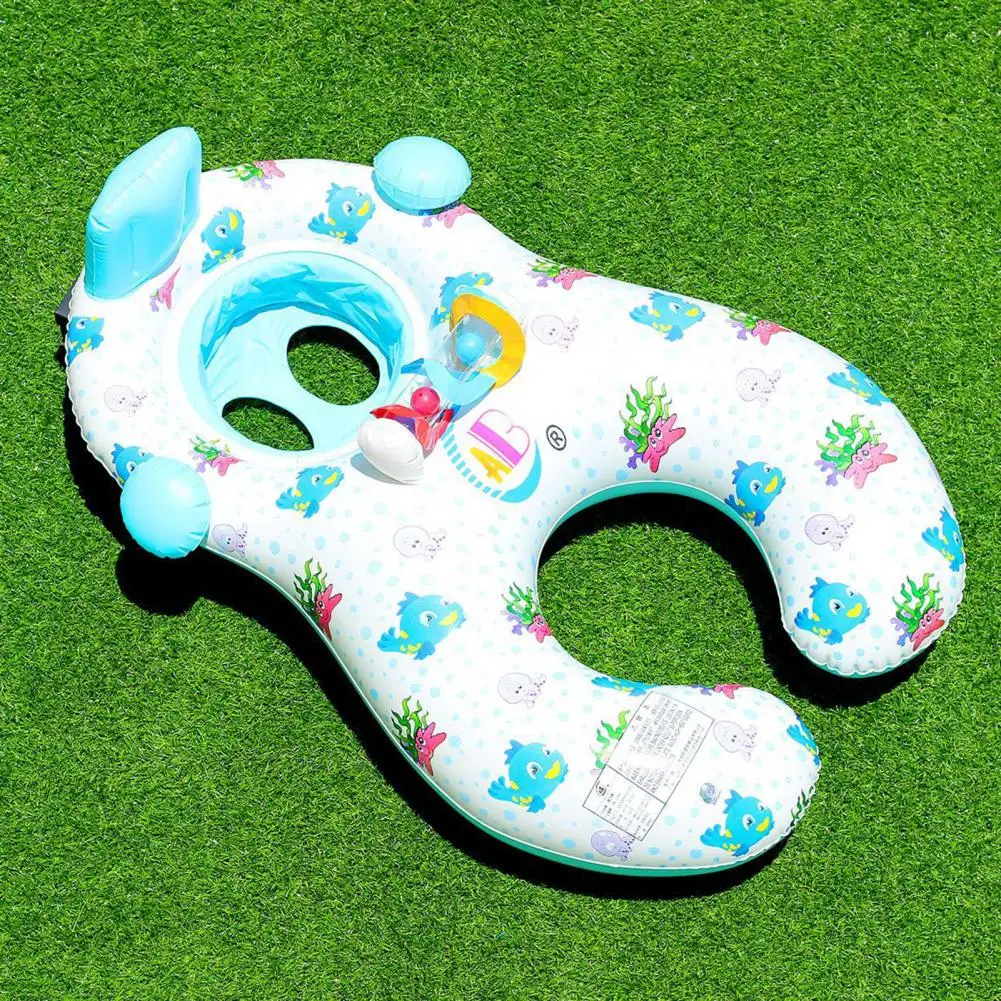 Interesting Inflatable Baby Float  Safe PVC Baby Swimming Float  Mom Infant Double Person Inflatable Baby Float