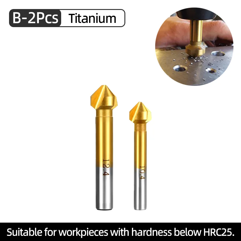 Fraise HSS à 3 Cannelures à 120 Degrés, Chanfreinage Aussi, Coupe