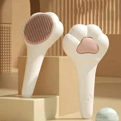 Gentle Pet Massage & Grooming Brush (Pink Paw)