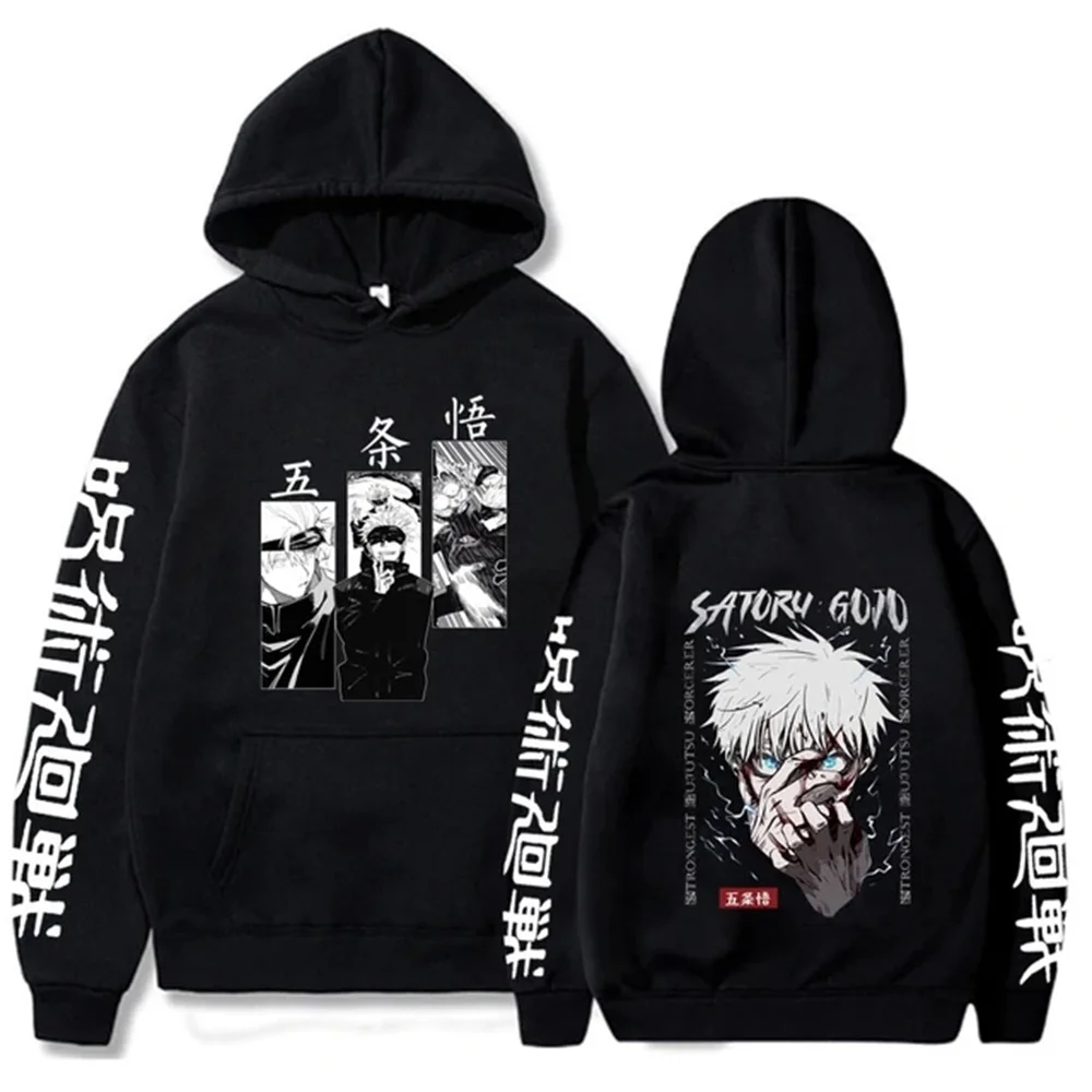 

Anime Jujutsu Kaisen Hoodies Men Satoru Gojo Print Sweatshirt Harajuku Oversized Hoody Y2K Hooded Male Clothes Unisex Streetwear