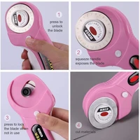 45mm Rotary Cutter Kit with 5 Blades, 20 Clips & Fabric Marker for Sewing & Quilting - Image 4