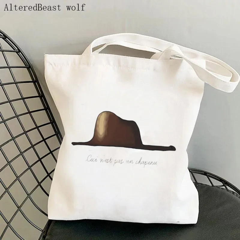 Women Canvas Shoulder bag A24 Logo Black Monologue Shopping Bag Students Books Bag Harajuku Shopping Handbags Tote For Girls