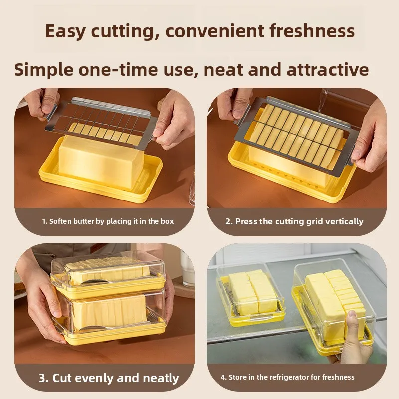 Butter Cutting Storage Box Cheese Separator Refrigerator Organizer Tool Fre Sle Japanese Design Food Storage Container