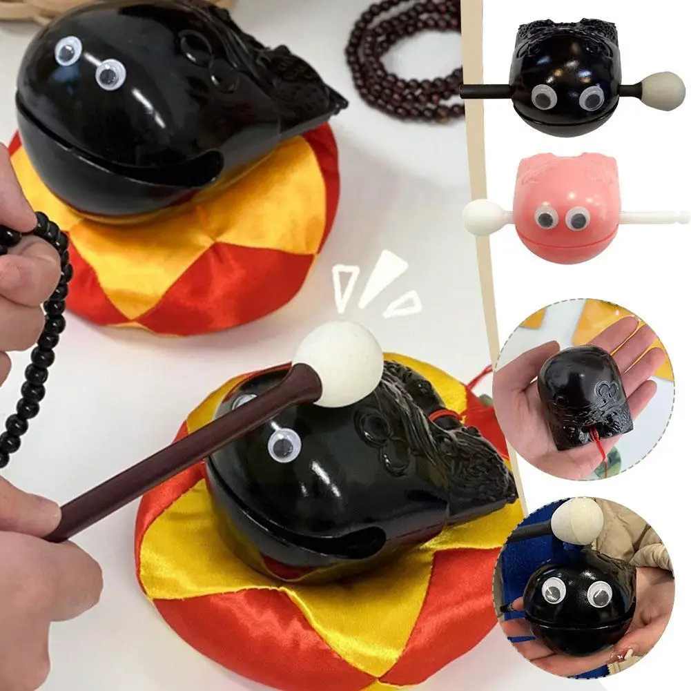 

1pc Wooden Fish Beating Cute Little Woodfish Mini Edition Percussion Decompressed Portable Instrument Buddhist Meditation T E6M8