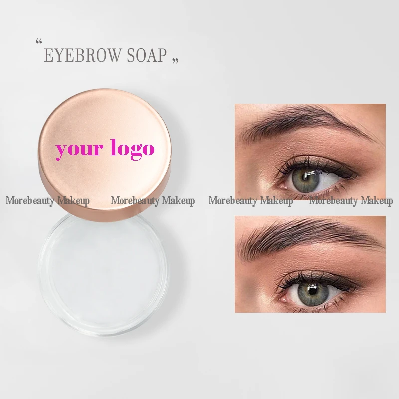 10pcs Private Label Long Lasting Eyebrow Soap Wax Dense Eyes Brow Transparent Makeup Styling Gel Wax Cosmetics Tools for Women