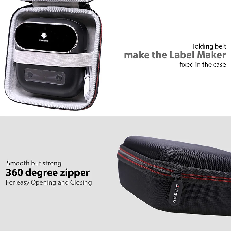 Ltgem Eva Case Duro para Phoemo M220 M110 Etiqueta Fabricante Viagem Bolsa de Armazenamento de Transporte para Impressora de Etiquetas Térmicas - Image 5