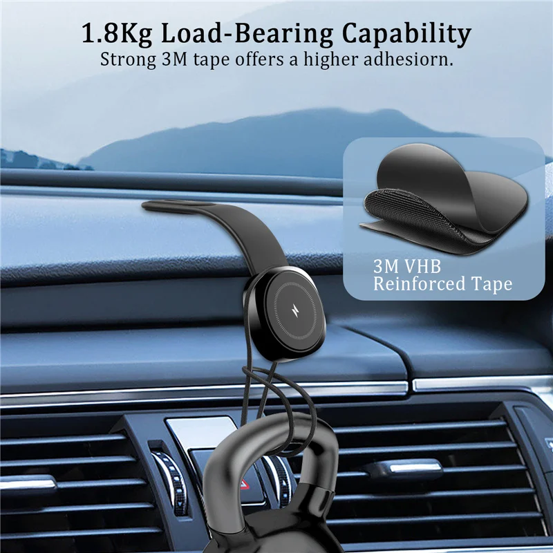 Magnetic Car Wireless Charger Fast Charging Car Phone Holder Center Control Screen Dashboard for iPhone 15 14 13 12 Pro Max Mini 3