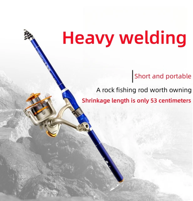 New 1.8M 2.1M 2.4M 2.7M 3.0M Fishing Equipment Telescopic Fishing Rod  Carbon Rock Fishing Rod Travel Boat Sea Hand Rod