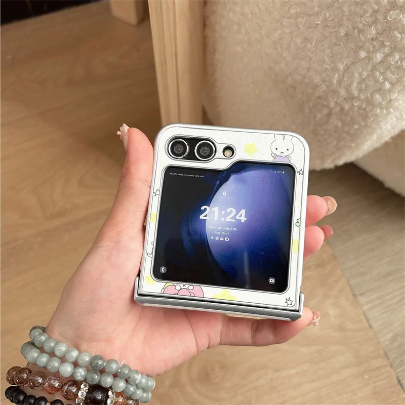 Cute Miffy Apple Star Pattern Magnetic Phone Case - Shockproof Hard Cover