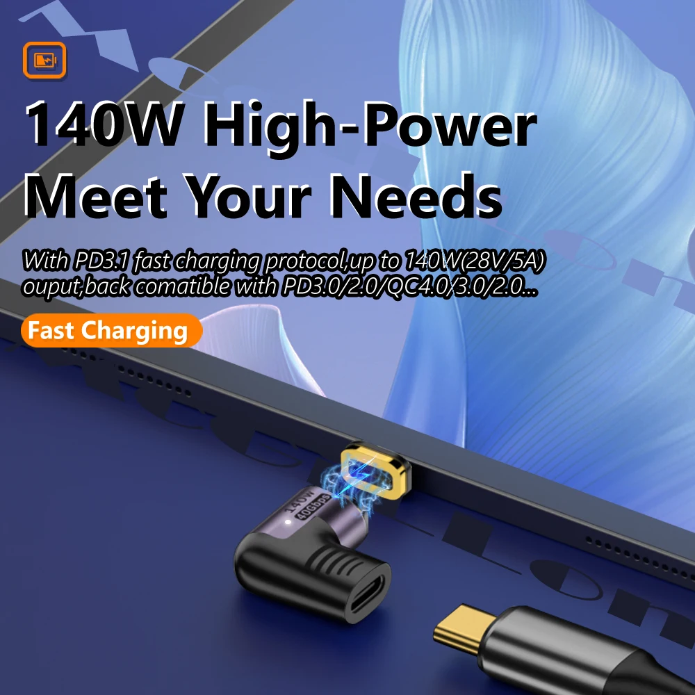 140W Magnetic USB 4.0 Type-C OTG Adapter 40Gbps Alloy Thunderbolt3 Fast Charging 8K@60HZ Vedio Converter For Macbook Phone Ipad otg adapter,usb to type c adapter,type c adapter,magnetic cable adapter,magnetic charging adapter