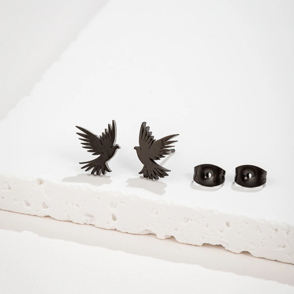 Punk Tier Kolibri Ohr stecker für Frauen Edelstahl Ohr Piercing Ohrringe Korea Schmuck Party Geschenk Aretes – Detail 8
