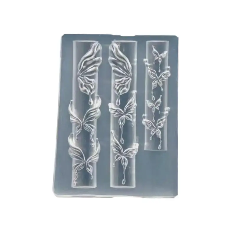 3D Silikon Nagel Form Blume Bogen Schmetterling Nägel Vorlagen Transparente Form DIY Nail art Decor Stempelplatten Maniküre Werkzeuge – Detail 8