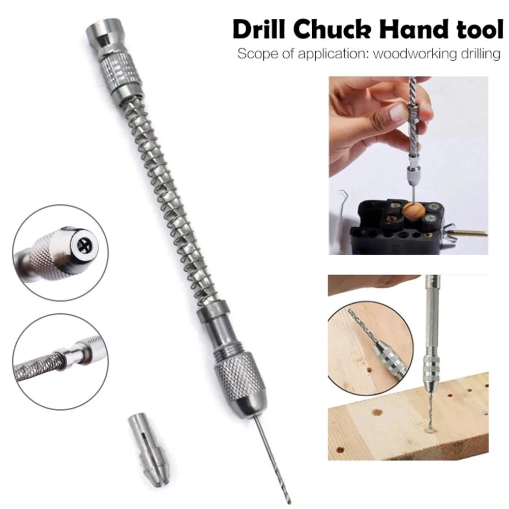 

Semi-Automatic Mini Manual Hand Drill Spiral Punching Tool Push Chuck Twsit Micro Drill Bit 0.1-2mm Woodworking Hand Tool