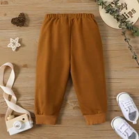 PatPat Baby Boy/Girl Solid Elasticized Waist Sweatpants Joggers Pants Soft and Comfortable Perfect for Outings and Daily Wear 6
