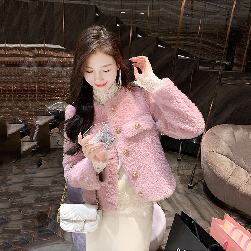 

Women's Clothing Sweatshirts Solid Color Button Pocket Long Sleeve Fashion Winter LOOSE