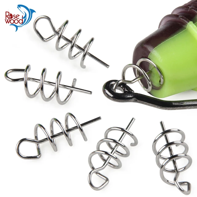 Rosewood Centering Pin Spring Pro Twist Lock Soft Lure Bait Worm Shad Grub  Outdoor Fishing Crank Hook Fixed Latch Needle Screw - Fishing Lures -  AliExpress