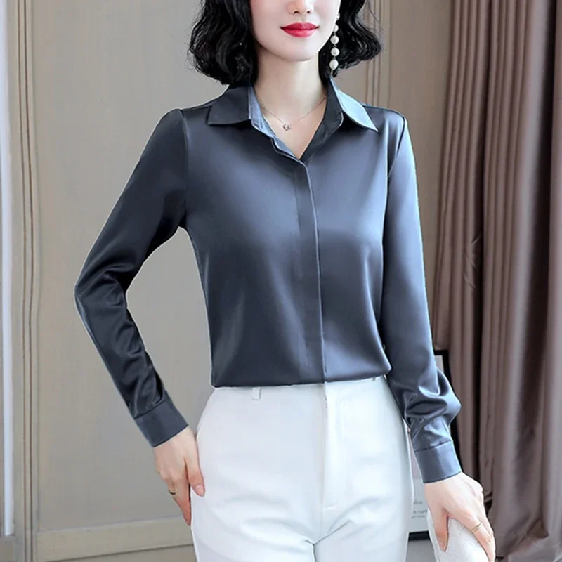 ladies in satin blouses