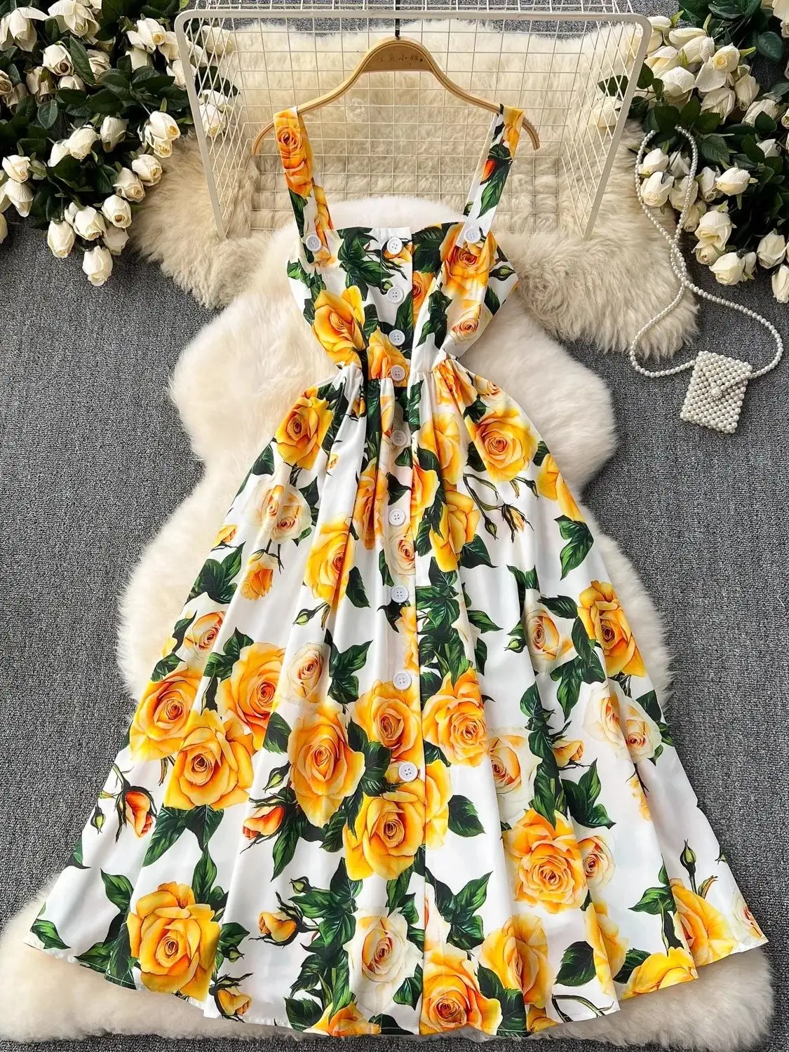 Sunflower | Pale Lemon Ruched High-Neck Split Maxi Dress
