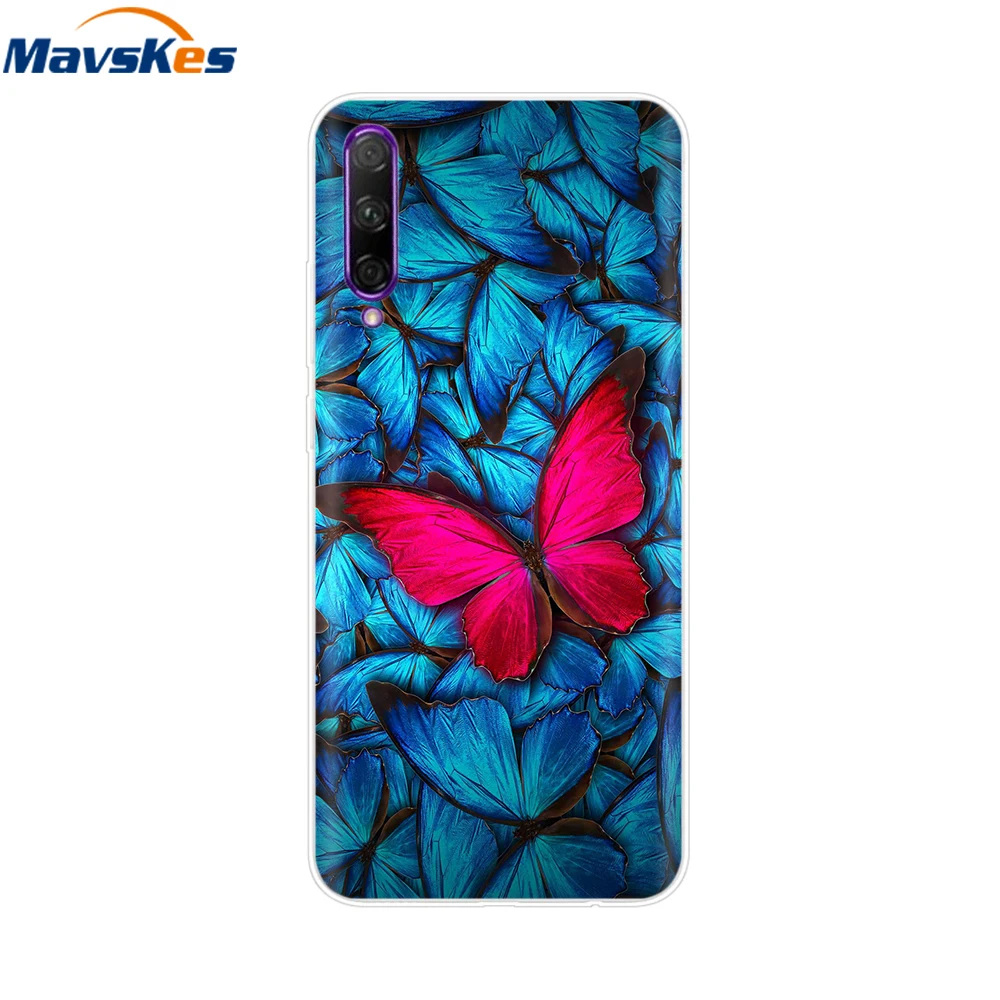 Elegant Floral Design Soft Clear Silicone Phone Case with TPU Bumper