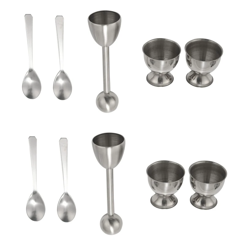 

A50I 2X инструмент для выварки яиц-мягкий твердый инструмент для выварки искусственных яиц-в комплекте ложки и чашки-устройство для удаления скорлупы