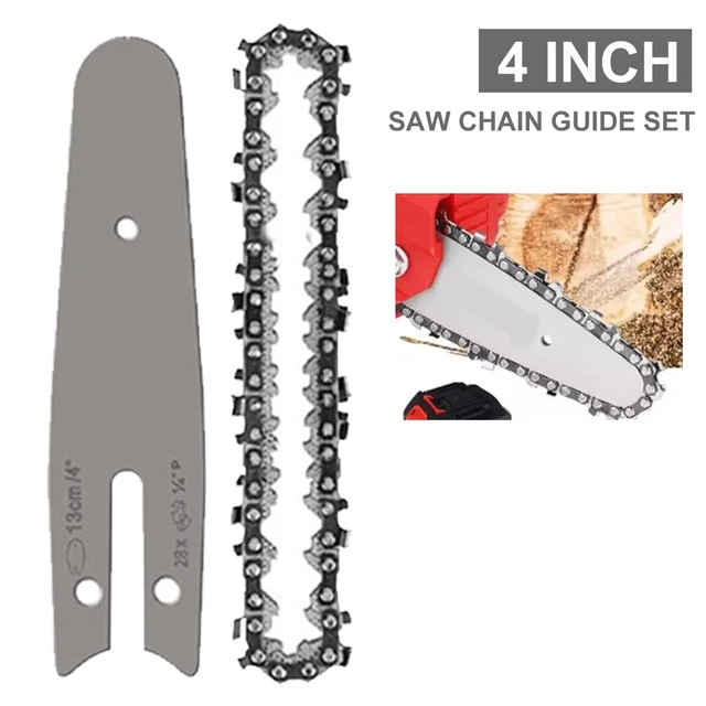 4 6 Inch Chainsaw Chains And Chainsaw Guide Plate For 4/6 In Electric