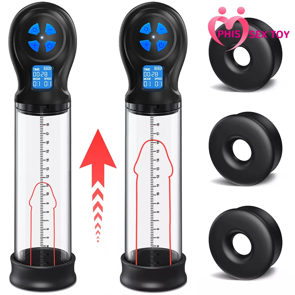 Iphisi Electric Penis Pump Male Masturbator Sex Toy For Men Dick Extender Water Vacuum Pump For Penis Enlargement Penile Trainer - Penis Pump