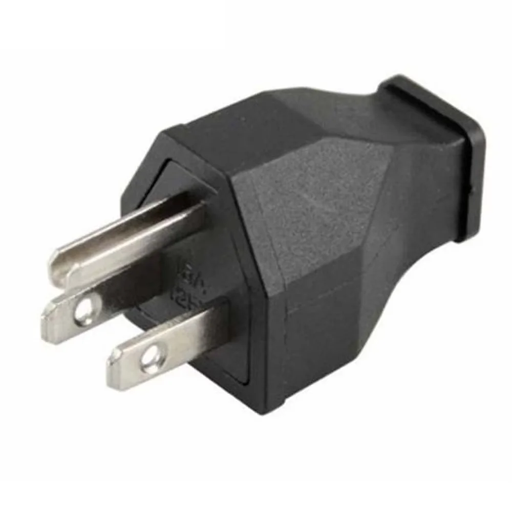 Heavy-Duty Black Industrial Power Adapter Plug with Removable Wiring