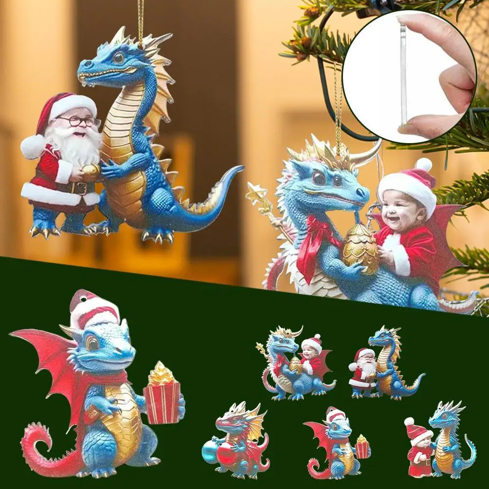 

Acrylic Christmas Dragon Ornament Christmas Tree Ornaments Dragon Decor for Xmas Decoration Supplies 2024 Fun Pendant Gifts