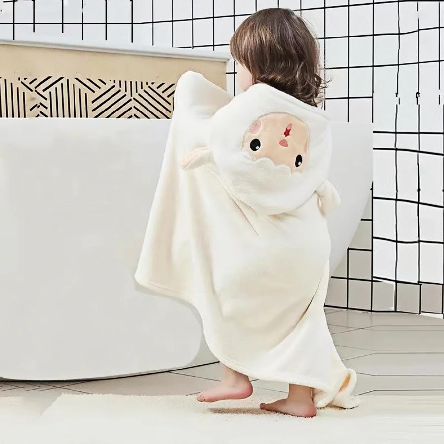 1Pc Children's Bath Towel Neutral Baby Animal Face Hooded Towel Newborn Bath Towel Boys Girls Must Have 5
