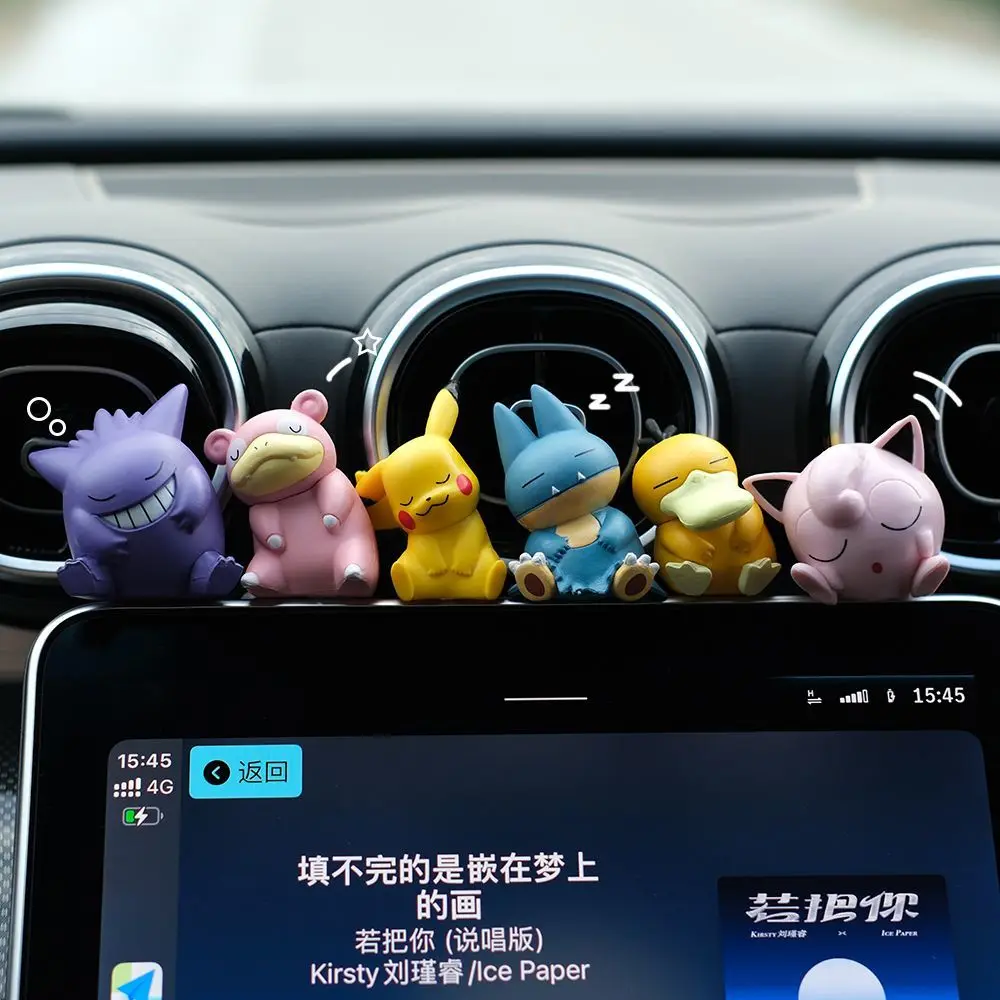 

Animation Cartoon Pokemon Series Pikachu Car Desktop Ornament Hand Figure Cute Psyduck Room Decoration Children's Toy Gifts