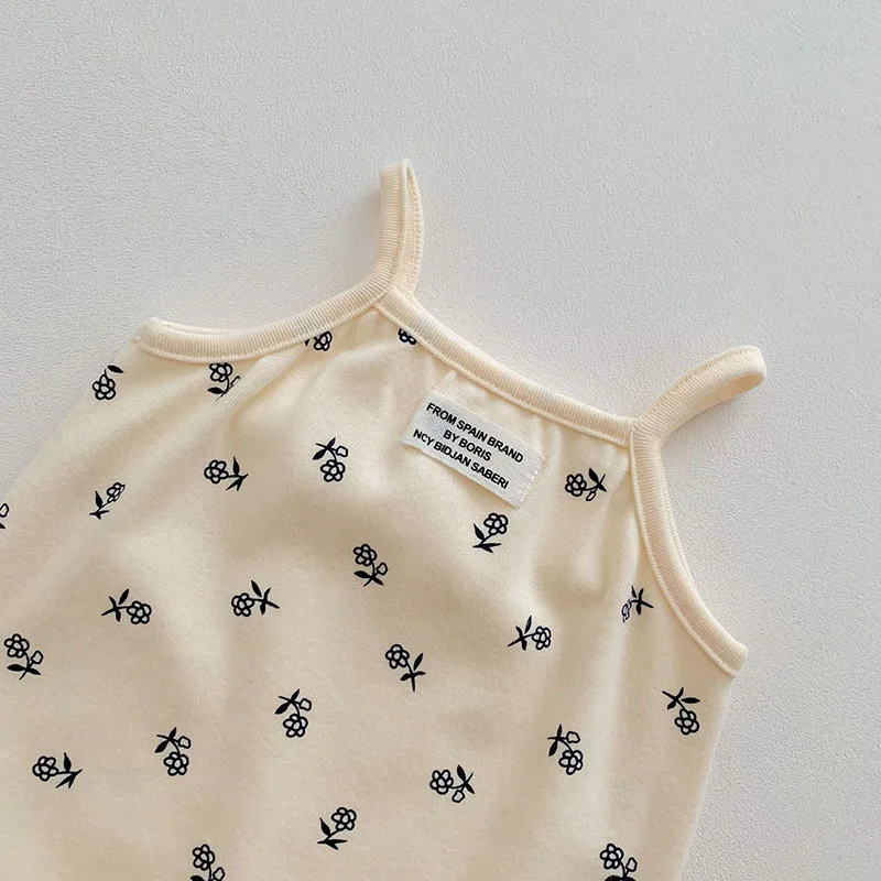 Cotton Baby Girls One Piece Sleeveless Bodysuit