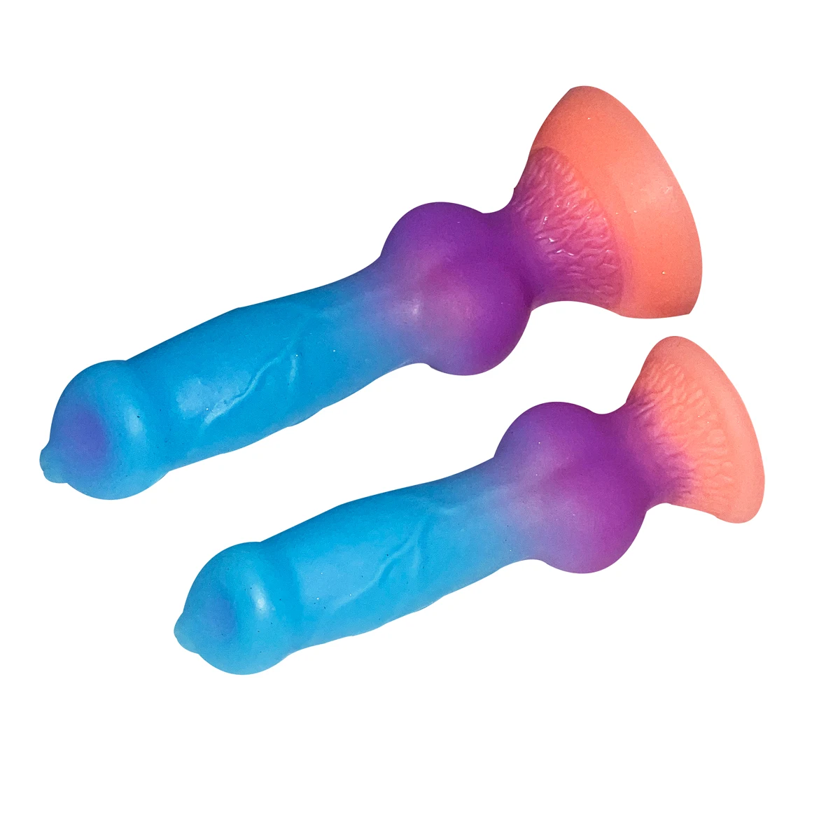 2 Size Luminous Dog Knot Dildos Animal Peni Fake Dick Faloimetor For Women Anal Dildo Big Butt Plug Anal Toy For Men Masturbator