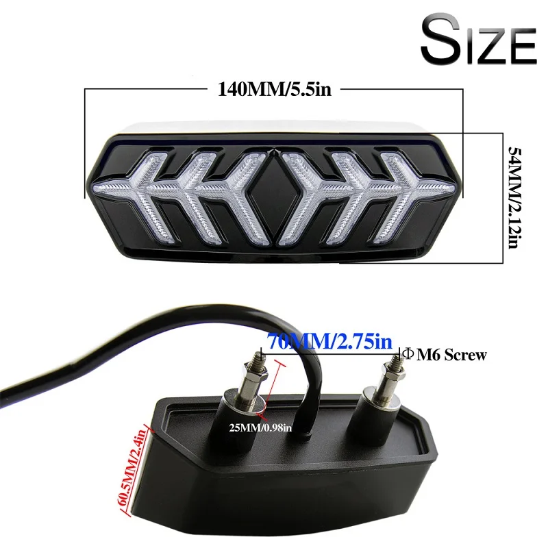 Motorcycle LED Tail Light Turn Signals Indicators Rear Brake Stop Light For 2020 Honda GROM MSX125/SF CBR650F CTX700 CTX700N