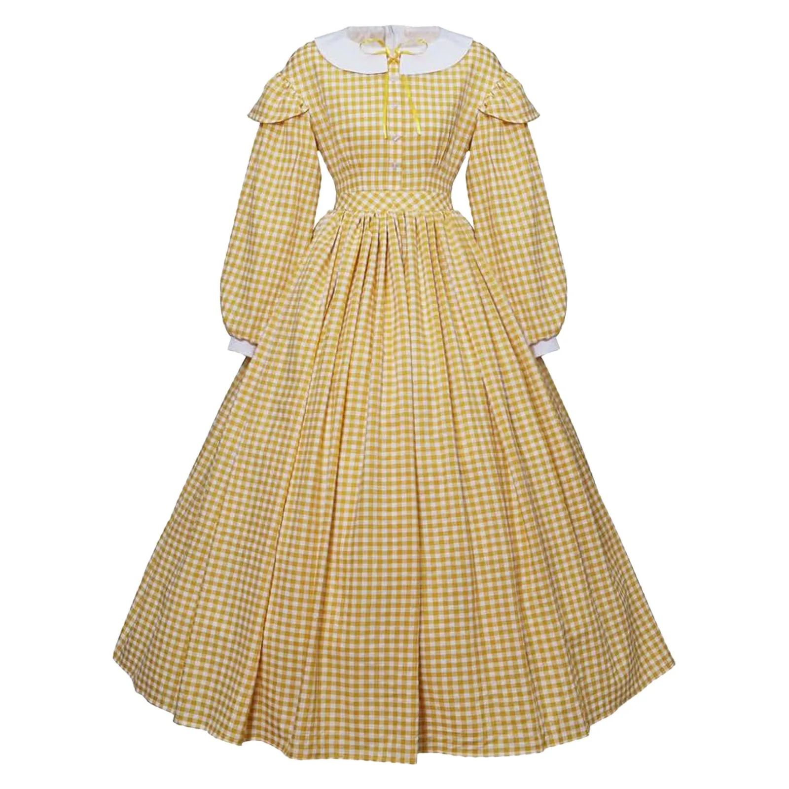 

Victorian 1860s Dress Civil War Medieval Plaid Cosplay Ball Gown Vintage Costumes Renaissance Historical Period Dress For Women