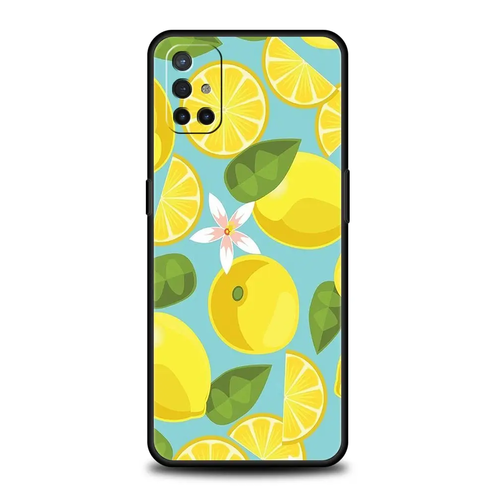 Mediterranean Lemon Silicone Phone Case with Enhanced Protection