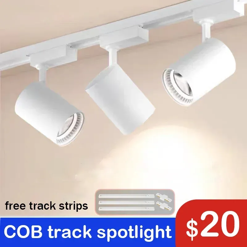 Led Track Light Spot 220V COB Ceiling Track Lamp Rail Lighting System Set Rails Spot For Clothing Shop Living Room Store Home