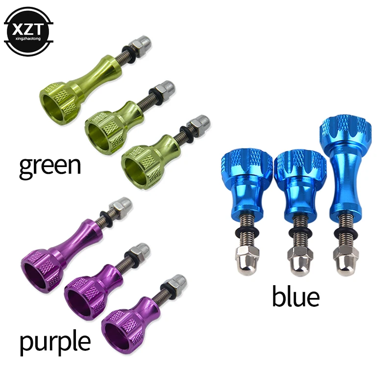 Aluminum Thumb Knob Bolt Screw 3Pcs For GoPro Hero 7 6 5 4 Xiaomi Yi 4K Sjcam SJ4000 H9 Case Tripod Mount Cam Accessory