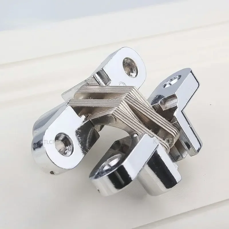 1PCS Folding Stainless Steel Invisible Loop Furniture Supplies Hidden Hinges Window Accessories Cross Door Hinge