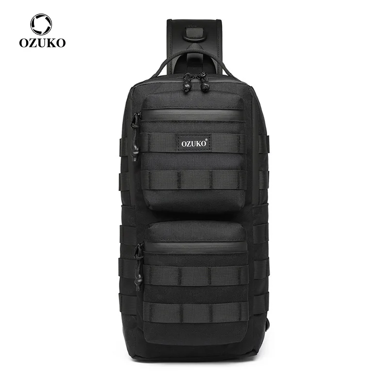 ozuko-saco-de-peito-tatico-masculino-grande-capacidade-sports-crossbody-bag-masculino-ao-ar-livre-impermeavel-viagem-ombro-messenger-novo-2023