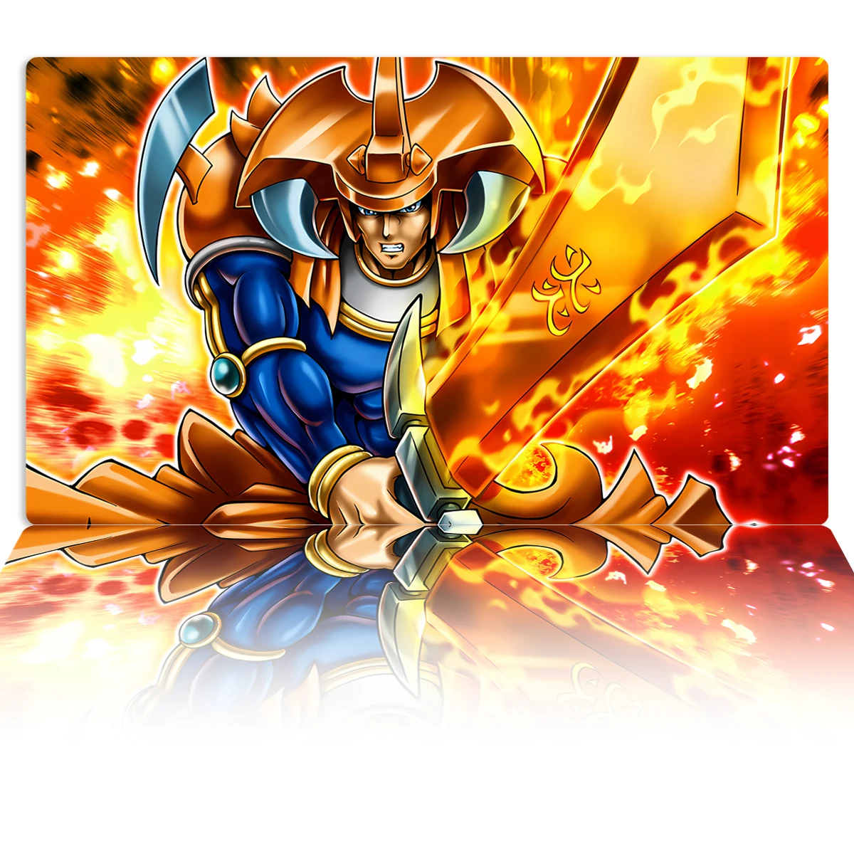 YuGiOh Flame Swordsman Playmat TCG CCG Board Game Duel Mat Trading Card