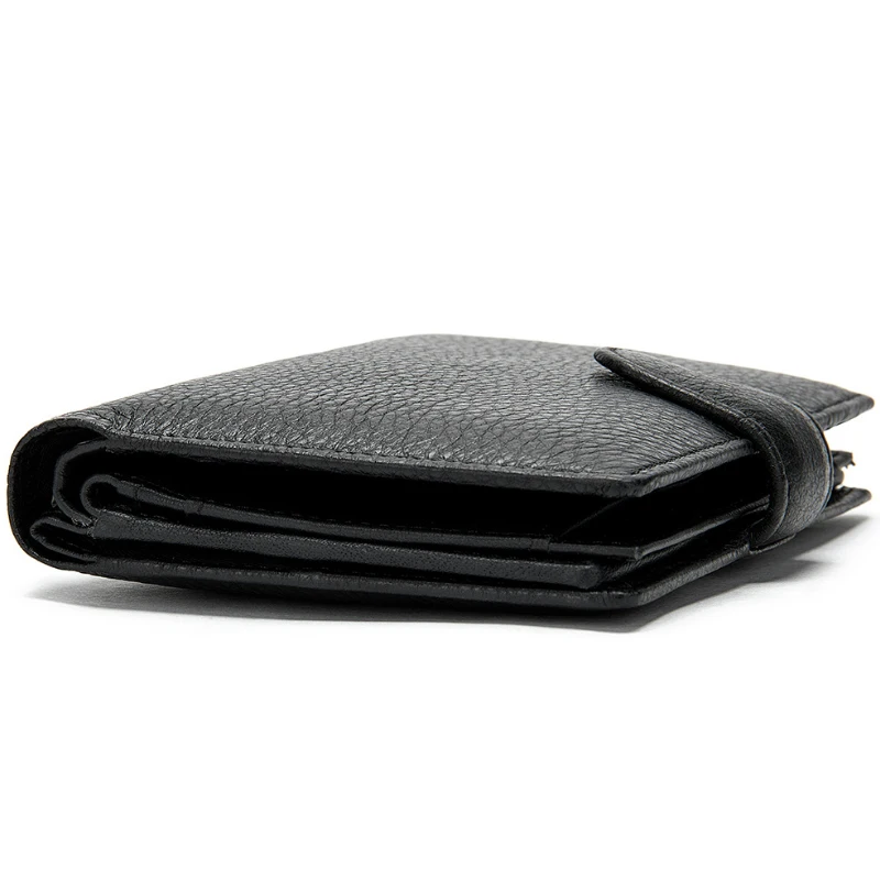 High Quality Genuine Leather Slim Wallet For Man Soft Cowskin Short Pocket Purse Men Male Bifold Thin Purse Lightweight Business 6
